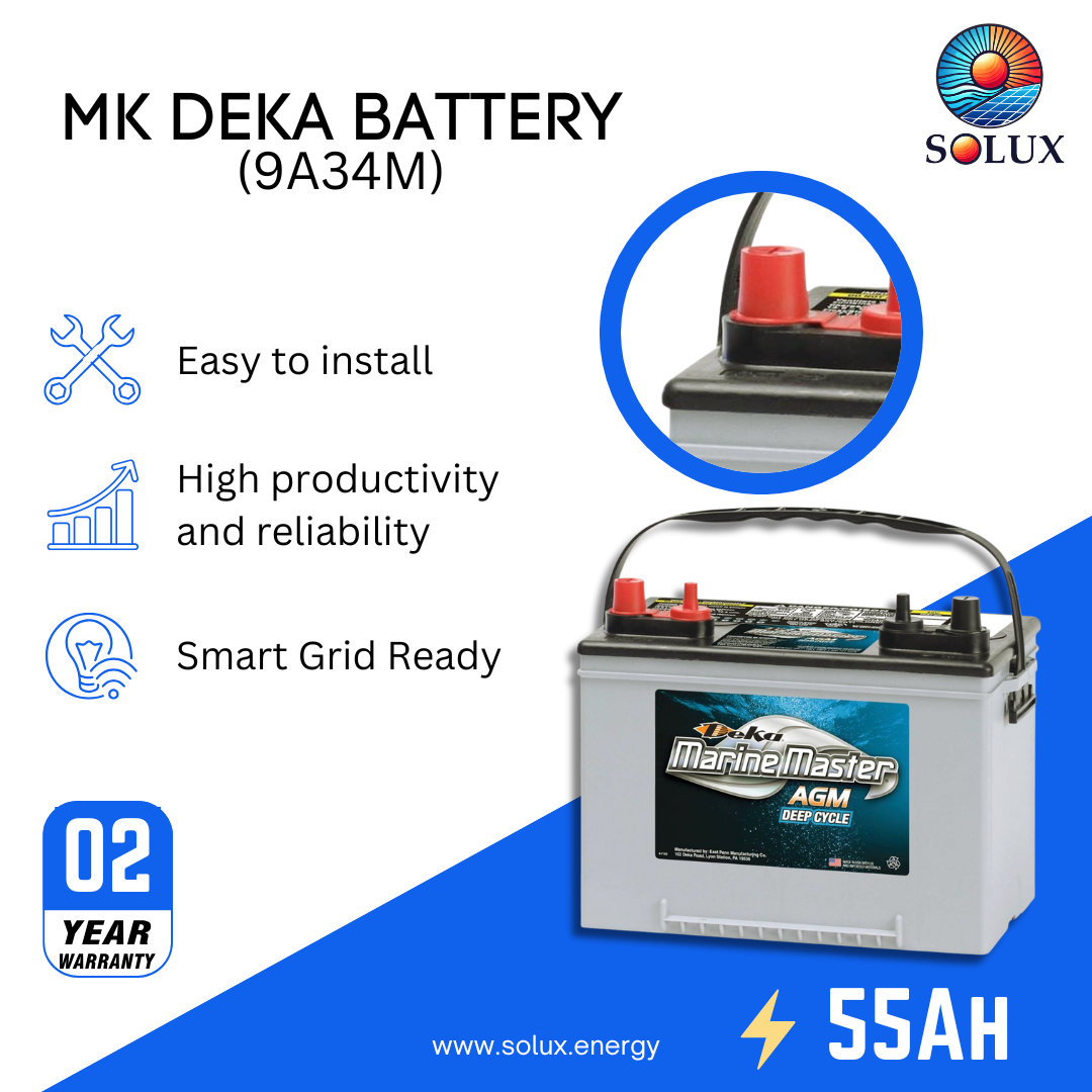 This is an image of MK Deka Marine Battery 12V 55AH AGM